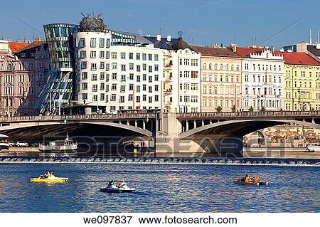 prague, czech republic - dancing house, jiraskuv bridge View Large Photo Image Stock Photo - prague, czech republic - dancing house, jiraskuv bridge. Fotosearch