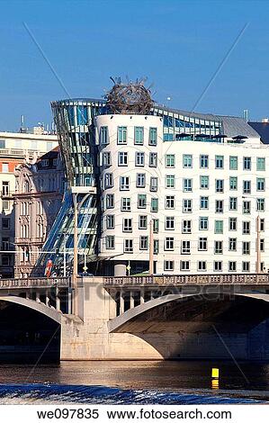 prague, czech republic - dancing house, jiraskuv bridge View Large Photo Image Stock Photography - prague, czech republic - dancing house, jiraskuv bridge. Fotosearch