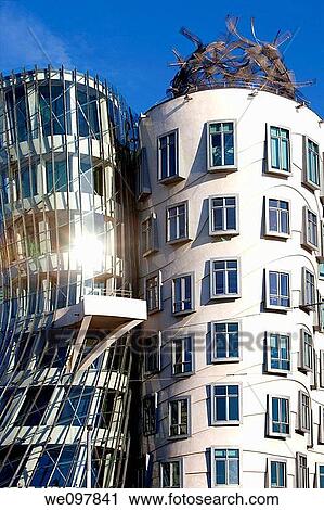 prague, czech republic - detail of the dancing house architecture View Large Photo Image Stock Image - prague, czech republic - detail of the dancing house architecture. Fotosearch