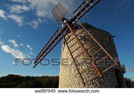 Provence Pennes Mirabeaux A Traditional Windmill View Large Photo Image Stock Image - Provence Pennes Mirabeaux A Traditional Windmill. Fotosearch