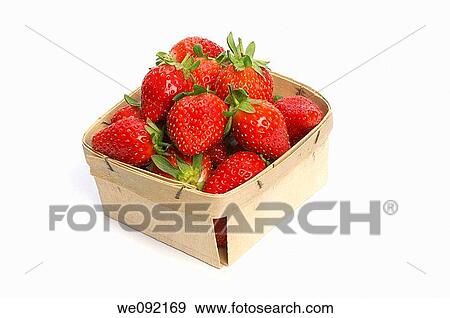 Punnet of fresh strawberries View Large Photo Image Stock Photo - Punnet of fresh strawberries. Fotosearch