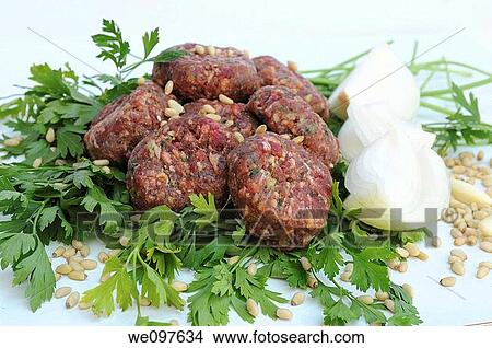 Raw hand made meat cutlets View Large Photo Image Picture - Raw hand made meat cutlets. Fotosearch