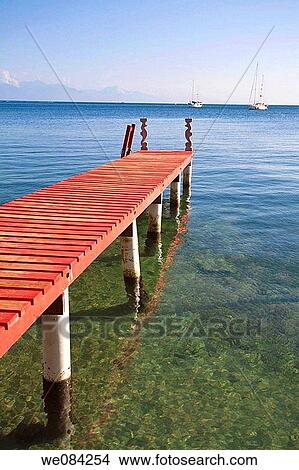 Red jetty, Utila, Bay Islands, Honduras View Large Photo Image Picture - Red jetty, Utila, Bay Islands, Honduras. Fotosearch