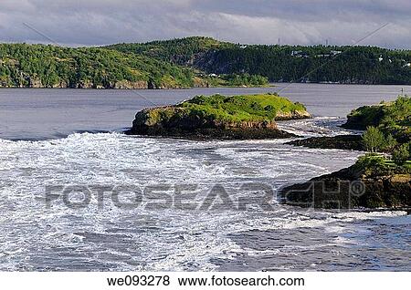 Reversing Falls at dawn in Saint John New Brunswick at Bay of Fundy low tide View Large Photo Image Stock Photo - Reversing Falls at dawn in Saint John New Brunswick at Bay of Fundy low tide. Fotosearch