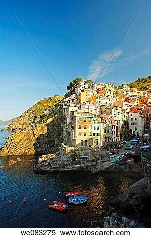 Stock Photography - Riomaggiore, Cinque Terre, Liguria, Italy. Fotosearch