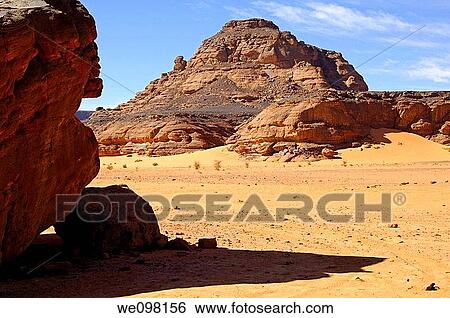 Rock formation in the Acacus Mountains, Sahara desert, Libya View Large Photo Image Stock Photograph - Rock formation in the Acacus Mountains, Sahara desert, Libya. Fotosearch