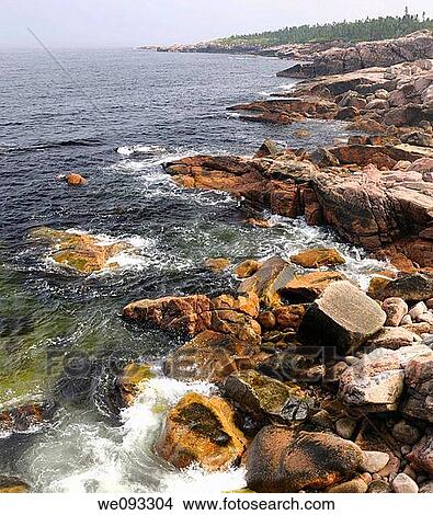 Rugged coastline at MacKinnons Cove in Cape Breton Highlands National Park View Large Photo Image Picture - Rugged coastline at MacKinnons Cove in Cape Breton Highlands National Park. Fotosearch