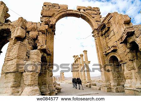 Ruins of the ancient city of Palmyra, Syria View Large Photo Image Stock Photo - Ruins of the ancient city of Palmyra, Syria. Fotosearch