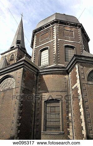 Stock Photo - Saint John the Evangelist collegiate church in Liege city Wallonia Belgium. Fotosearch
