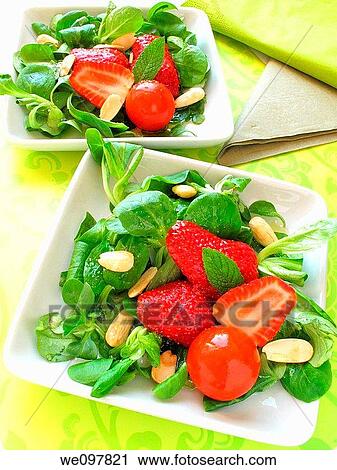 Salad with almonds View Large Photo Image Stock Image - Salad with almonds. Fotosearch