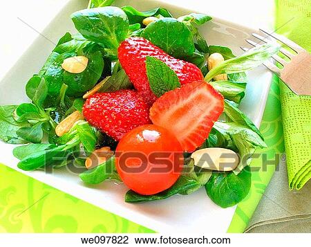 Salad with almonds View Large Photo Image Stock Image - Salad with almonds. Fotosearch