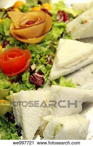 Stock Image - Sandwiches of salad and mayonnaise. Fotosearch