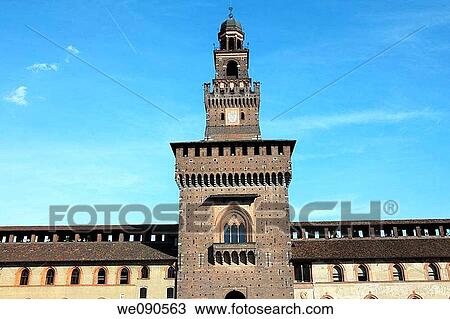 Sforza Castle, Milan. Lombardy, Italy View Large Photo Image Stock Image - Sforza Castle, Milan. Lombardy, Italy. Fotosearch