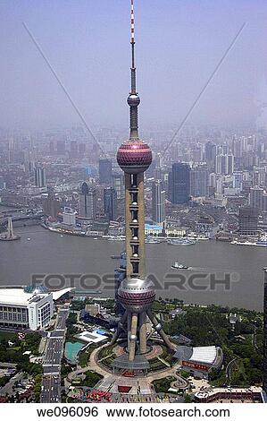 Shanghai Skyline From The Observation Deck Of The Jinmao Tower, Shanghai, China View Large Photo Image Stock Photograph - Shanghai Skyline From The Observation Deck Of The Jinmao Tower, Shanghai, China. Fotosearch