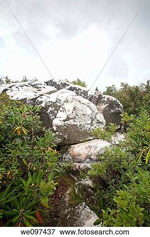 Stock Photo - Shinning Rock Wilderness Area, Pisgah Nat Forest, NC. Fotosearch