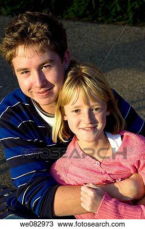 Stock Image - Siblings. Fotosearch