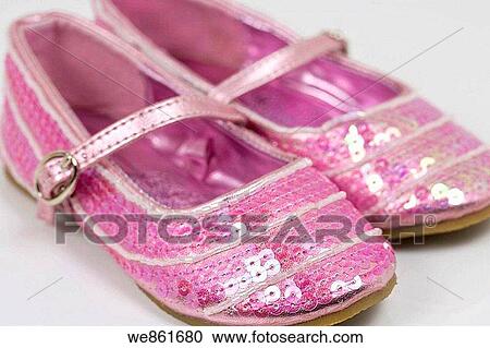 girls pink sequin shoes