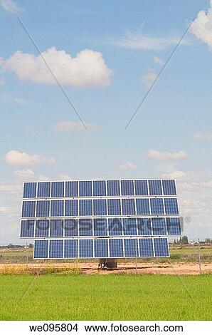 Solar panel. Ciudad Real province, Castilla La Mancha, Spain. View Large Photo Image Picture - Solar panel. Ciudad Real province, Castilla La Mancha, Spain.. Fotosearch