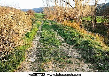 Stock Image - Spring landscape in the Gudar mountains, Virgen de la Vega, Alcalala de la Selva, Teruel province, Spain. Fotosearch