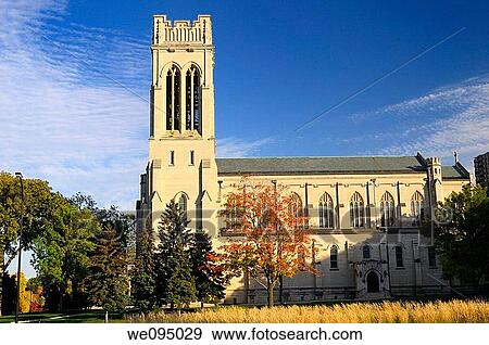 Stock Photo - St Marks Episcopal Cathedral in Minneapolis on an Autumn evening. Fotosearch