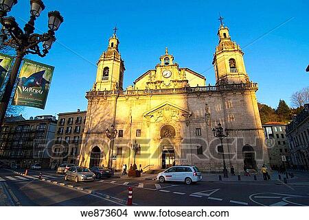 St. Nicolas Church in El Arenal in Bilbao, siglo XVIII, Biscay, Basque Country. Spain. View Large Photo Image Picture - St. Nicolas Church in El Arenal in Bilbao, siglo XVIII, Biscay, Basque Country. Spain.. Fotosearch