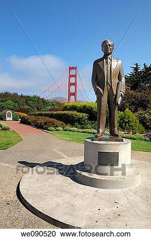 Statue of Joseph B Strauss View Large Photo Image Stock Image - Statue of Joseph B Strauss. Fotosearch