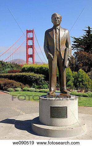 Statue of Joseph B Strauss View Large Photo Image Stock Photo - Statue of Joseph B Strauss. Fotosearch