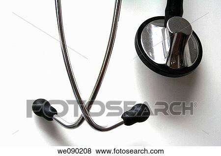 stethoscope on white background View Large Photo Image Stock Photo - stethoscope on white background. Fotosearch