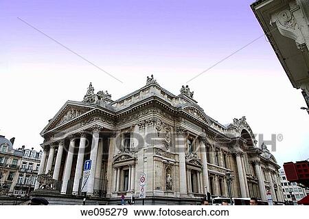 Stock Exchange building, Bourse of Brussels, Belgium, Europe View Large Photo Image Stock Photo - Stock Exchange building, Bourse of Brussels, Belgium, Europe. Fotosearch