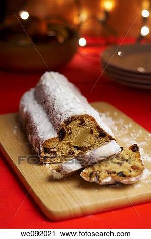 Stollen on Christmas table View Large Photo Image Stock Image - Stollen on Christmas table. Fotosearch
