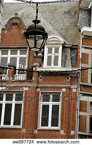 Picture - Street lamp, Namur Town, Wallonia, Belgium, Europe. Fotosearch