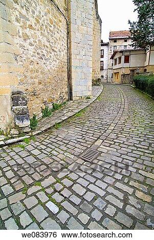 street of town of Artziniega. Alava. Basque Country. Spain. View Large Photo Image Stock Photograph - street of town of Artziniega. Alava. Basque Country. Spain.. Fotosearch