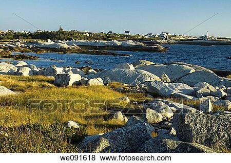 Sunset, Peggys Cove, Nova Scotia, Canada View Large Photo Image Stock Photo - Sunset, Peggys Cove, Nova Scotia, Canada. Fotosearch