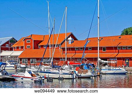 Stock Photo - SWEDEN? STERG? TLAND MOTALA MOTALA HARBOUR. Fotosearch