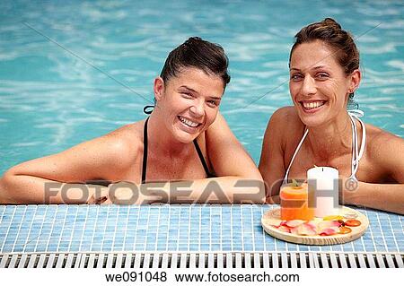 Stock Photo - Swimming pool, spa, Lierganes, Cantabria, Spain. Fotosearch
