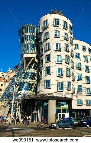 Tancici dum the Dancing House along Rasinovo nabrezi riverside boulevard in Nove Mesto the New Town of Prague Czech Republic Europe View Large Photo Image Stock Image - Tancici dum the Dancing House along Rasinovo nabrezi riverside boulevard in Nove Mesto the New Town of Prague Czech Republic Europe. Fotosearch