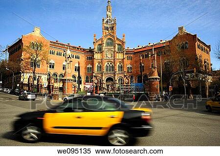 Taxi en hospital de Sant Pau, Barcelona, Catalunya, Espa±a View Large Photo Image Stock Photography - Taxi en hospital de Sant Pau, Barcelona, Catalunya, Espa±a. Fotosearch