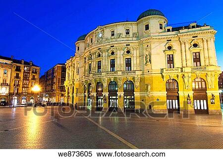 Teatro Arriaga, Bilbao, Biscay, Basque Country, Spain. View Large Photo Image Stock Photography - Teatro Arriaga, Bilbao, Biscay, Basque Country, Spain.. Fotosearch