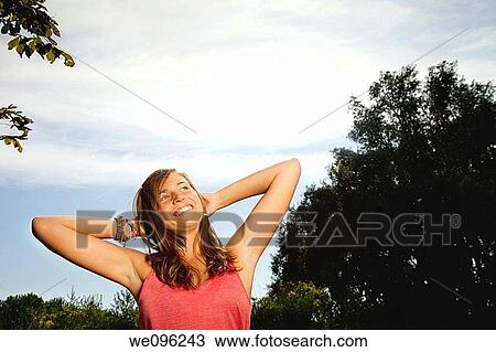 Stock Image - Teen enjoy the life. Fotosearch