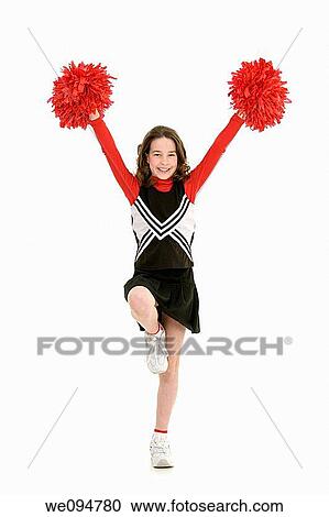 Ten year old caucasian girl dressed as cheerleader View Large Photo Image Stock Image - Ten year old caucasian girl dressed as cheerleader. Fotosearch