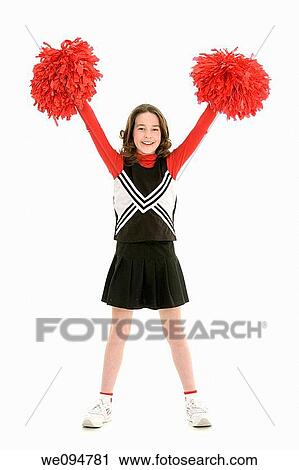 Ten year old caucasian girl dressed as cheerleader View Large Photo Image Stock Image - Ten year old caucasian girl dressed as cheerleader. Fotosearch