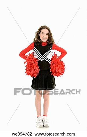 Ten year old caucasian girl dressed as cheerleader View Large Photo Image Stock Image - Ten year old caucasian girl dressed as cheerleader. Fotosearch
