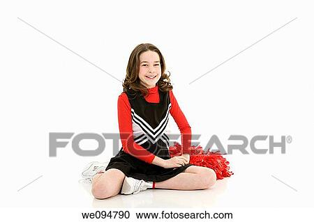 Ten year old caucasian girl dressed as cheerleader View Large Photo Image Stock Image - Ten year old caucasian girl dressed as cheerleader. Fotosearch