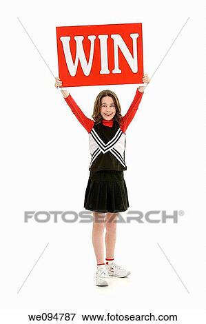 Ten year old caucasian girl dressed as cheerleader View Large Photo Image Stock Photo - Ten year old caucasian girl dressed as cheerleader. Fotosearch