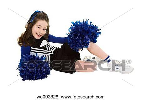 Ten year old caucasian girl dressed as cheerleader View Large Photo Image Stock Photography - Ten year old caucasian girl dressed as cheerleader. Fotosearch