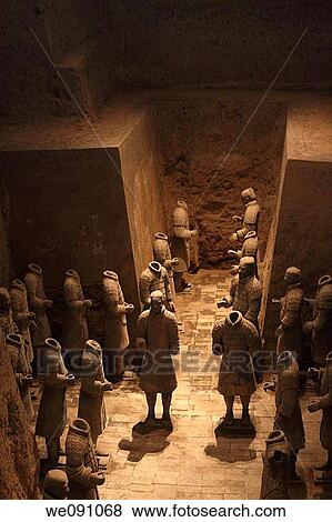 Terra Cotta Warriors in Pit 3, Xi? an View Large Photo Image Stock Photo - Terra Cotta Warriors in Pit 3, Xi? an. Fotosearch