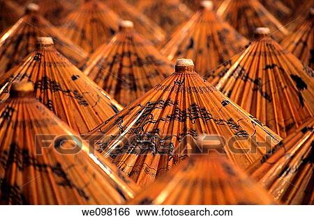 Stock Photograph - Thailand northern traditional umbrellas. Fotosearch