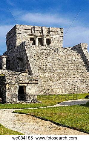 The Castle, Mayan ruins of Tulum. Quintana Roo, Yucatan Peninsula, Mexico View Large Photo Image Stock Photography - The Castle, Mayan ruins of Tulum. Quintana Roo, Yucatan Peninsula, Mexico. Fotosearch