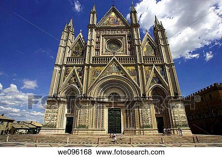 The Cathedral in Orvieto, Umbria, Italy View Large Photo Image Stock Photo - The Cathedral in Orvieto, Umbria, Italy. Fotosearch
