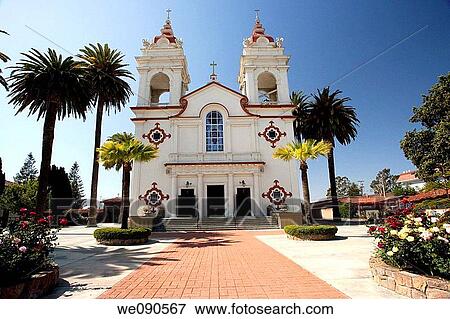 Stock Photo - The Five Wounds Portuguese National Church is the heart and soul of the Portuguese Community in Santa Clara Valley The Five Wounds Parish was dedicated by Father Henrique Ribeiro on November 8, 1914. Fotosearch